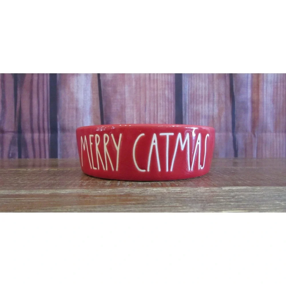 Rae Dunn Merry Catmas Cat Pet Bowl 5